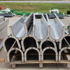 10" 304 Stainless Steel U-Troughs made to order to fit a new construction material conveying system.